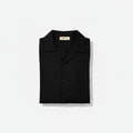 Half Sleeve Shirt Linen in Black