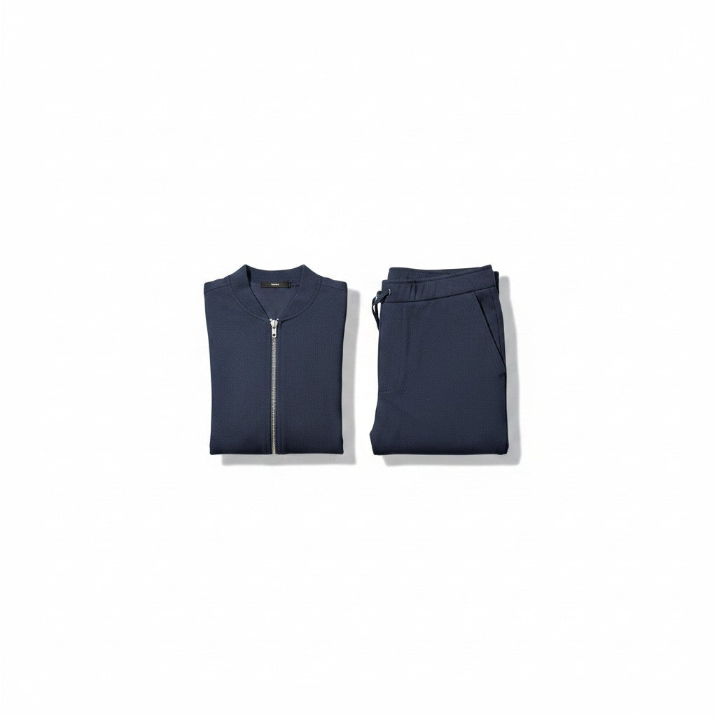 Pants/Jacket Set Co-Ord in Navy Blue