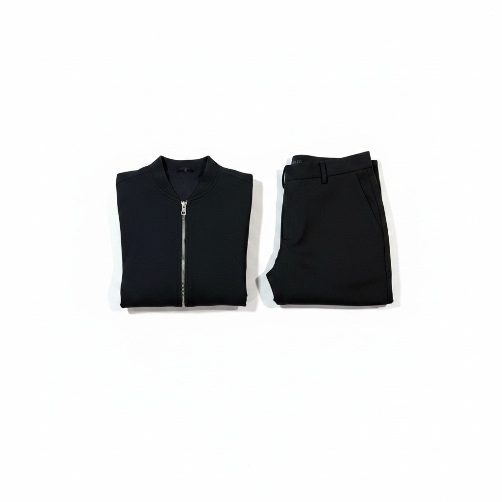 Pants/Jacket Set Co-Ord in Black