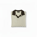 Polo in Beige/Brown Stripes