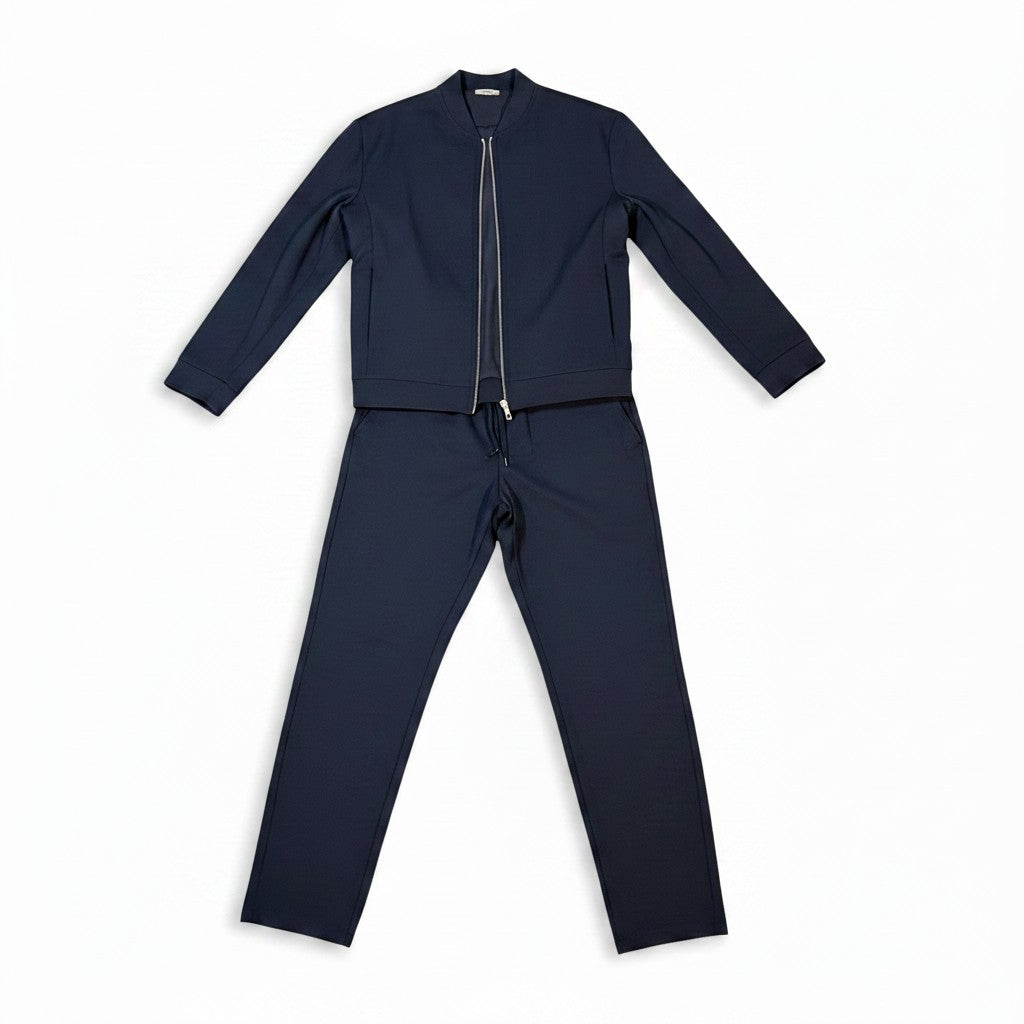 Pants/Jacket Set Co-Ord in Navy Blue