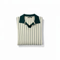 Polo in Beige/Green Stripes