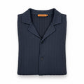 Half Sleeve Shirt Ribbed in Navy