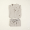 Co-Ord Short/Half Sleeve Shirt Linen in Beige