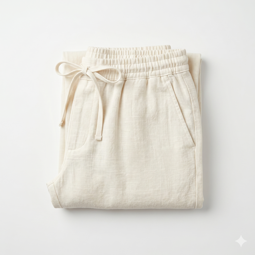 Pants Linen in White