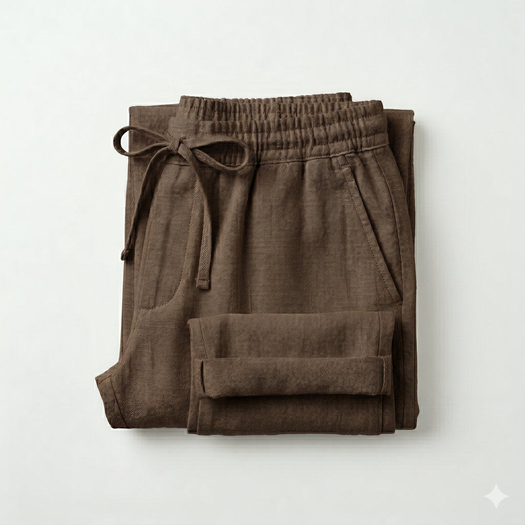 Pants Linen in Brown