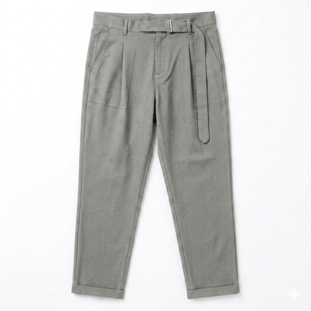 Pants Strap Belt in Light Grey Baggy