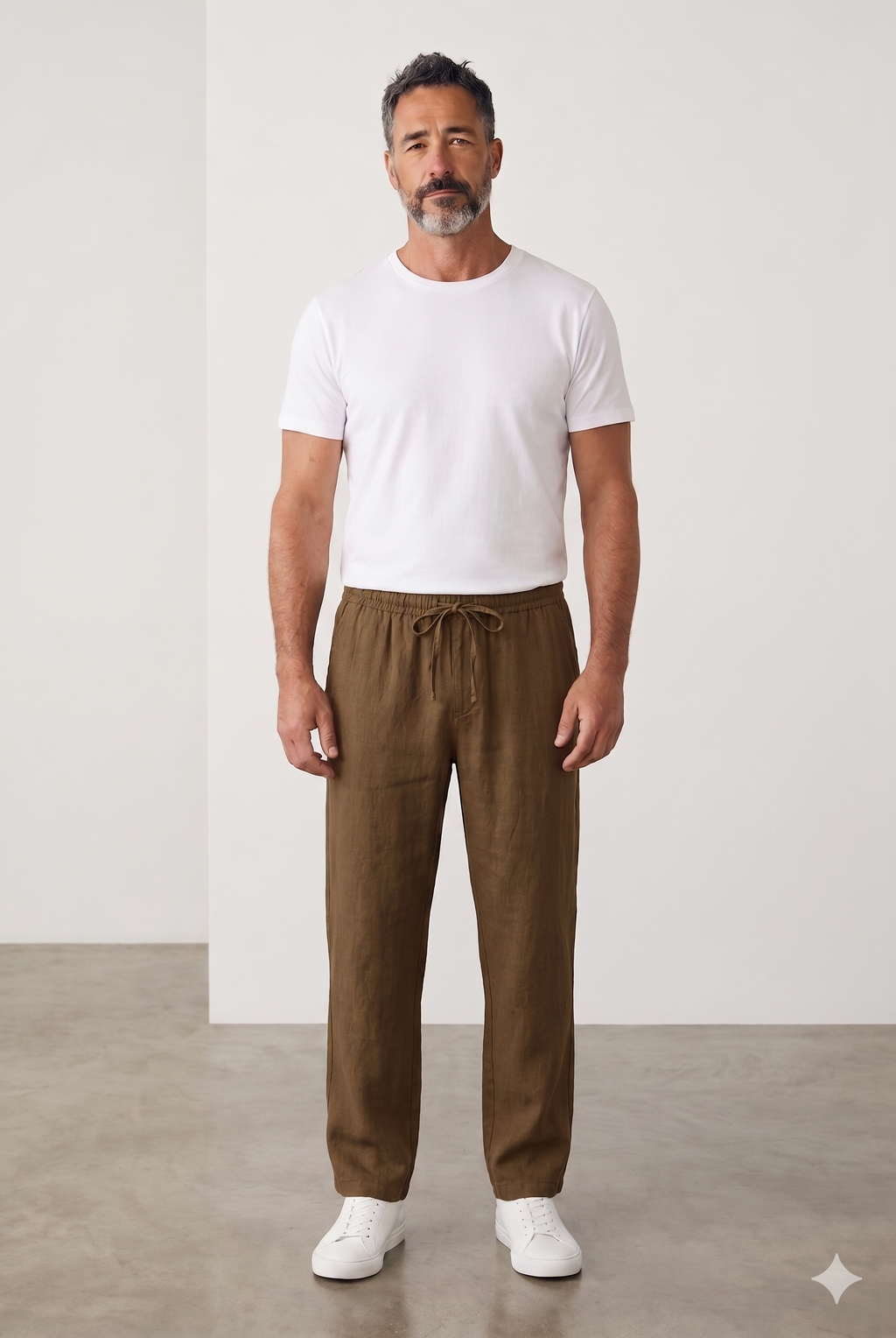 Pants Linen in Brown