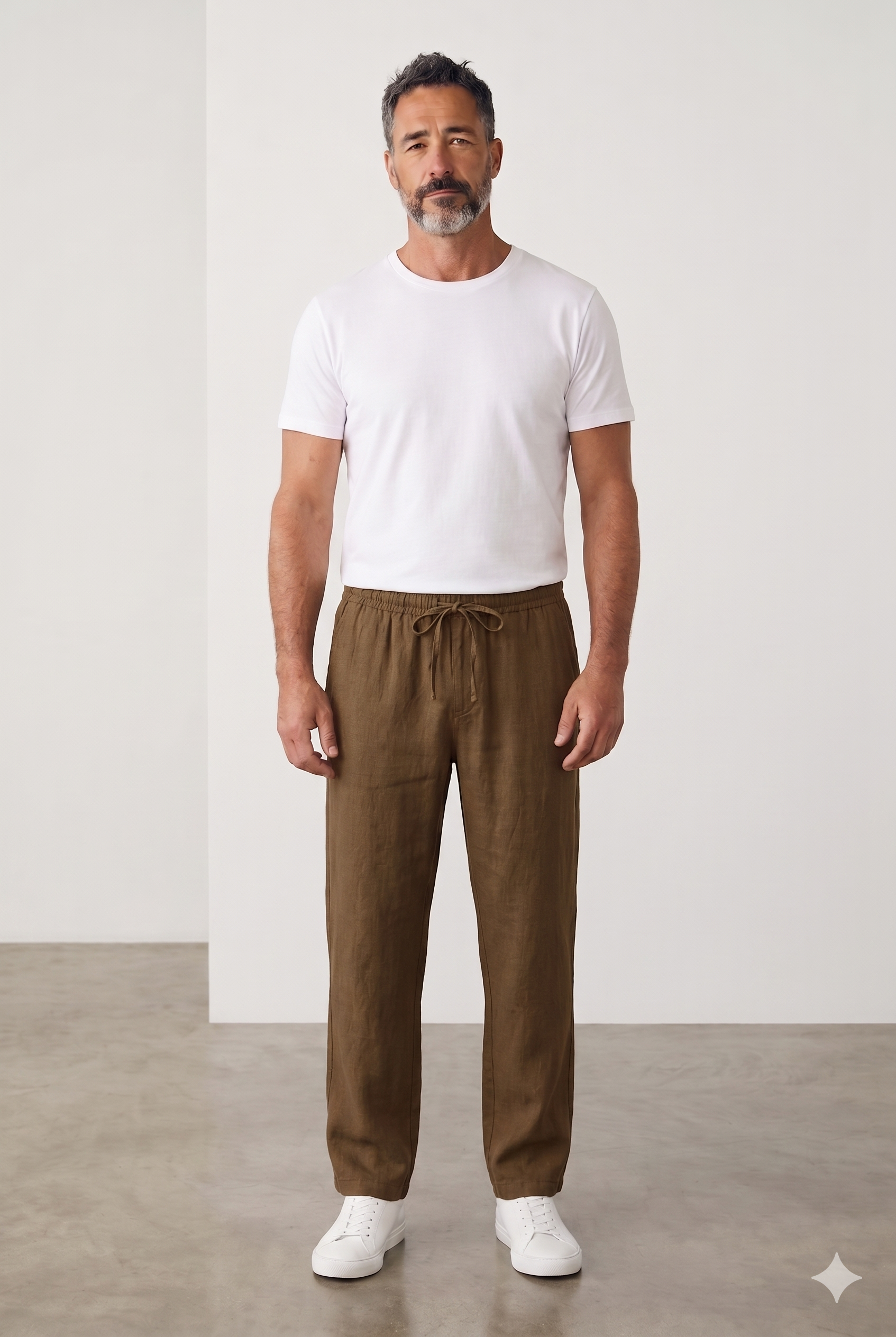 Pants Linen in Brown