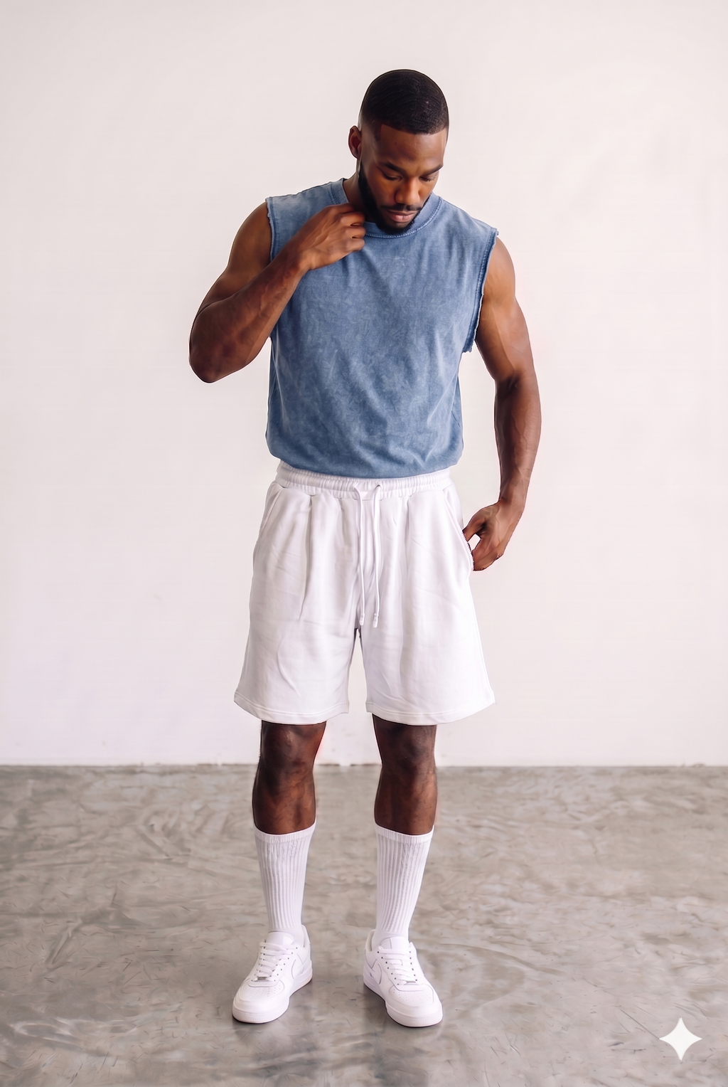 Tank Top Washed in Blue