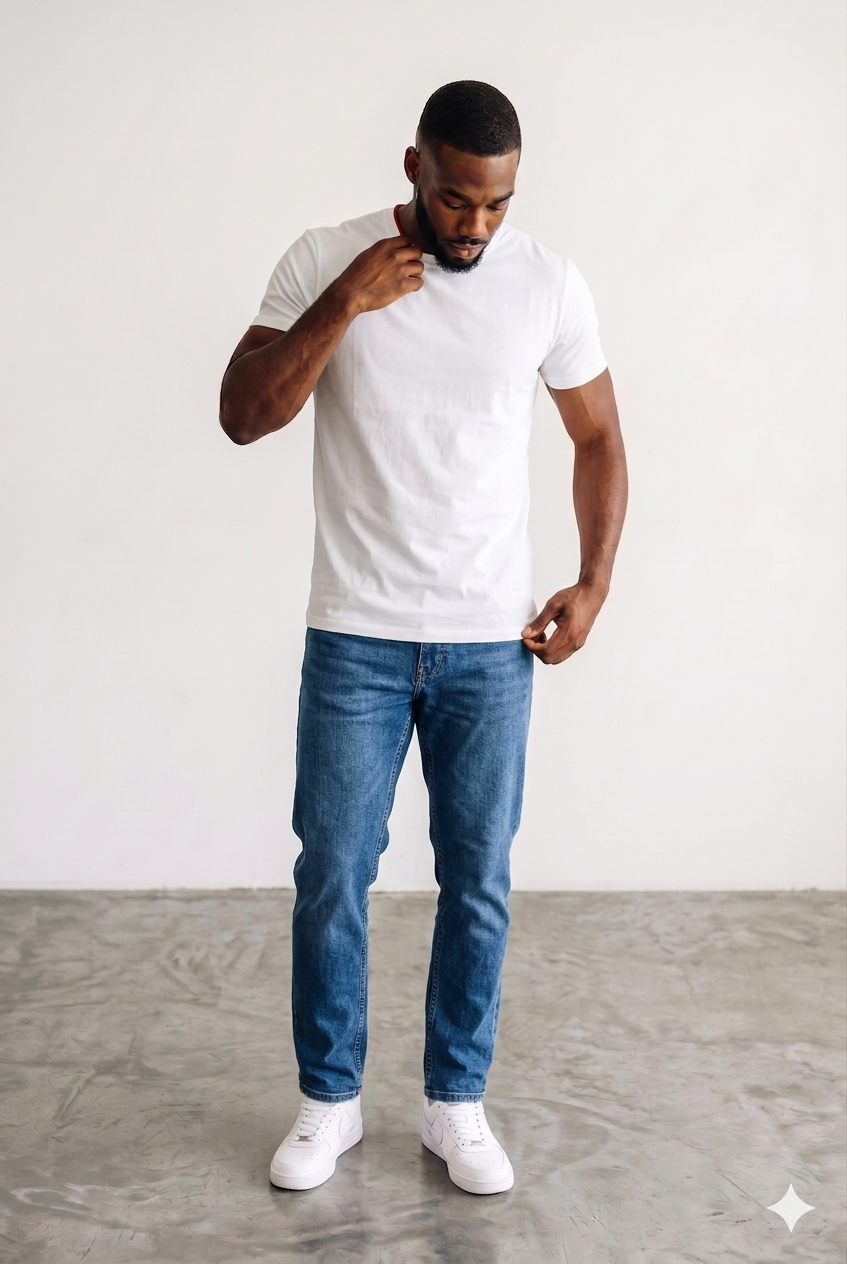 Tshirt Body Fit in White