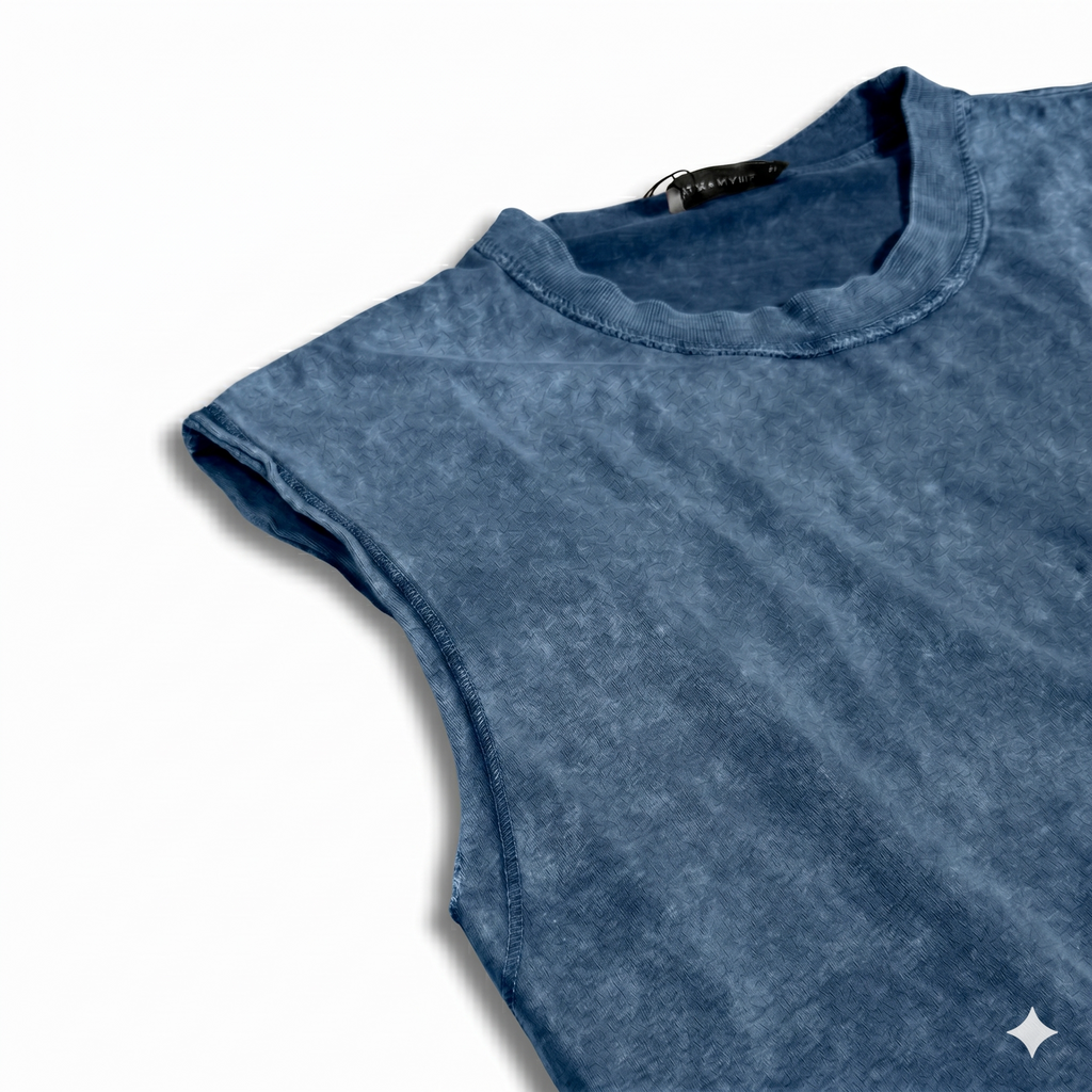 Tank Top Washed in Blue