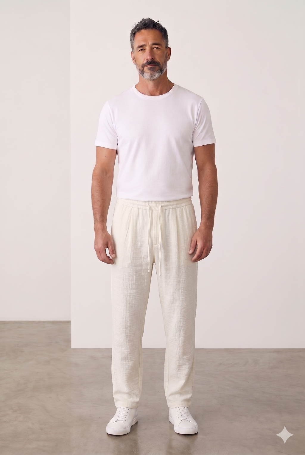 Pants Linen in White