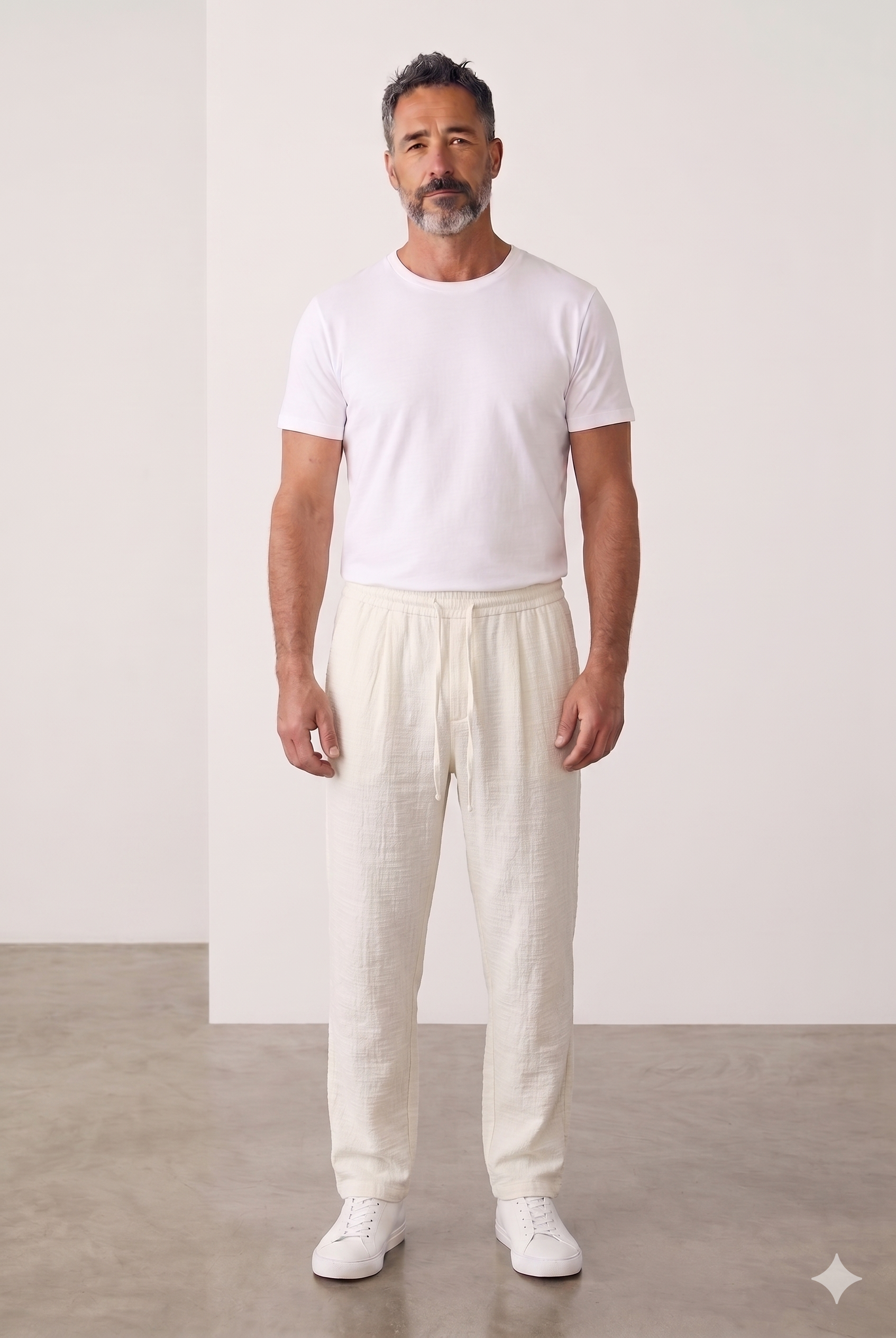 Pants Linen in White