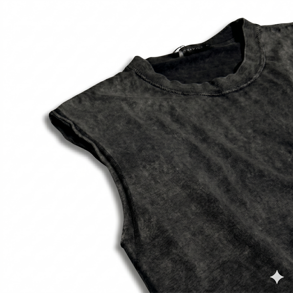 Tank Top Washed in Black