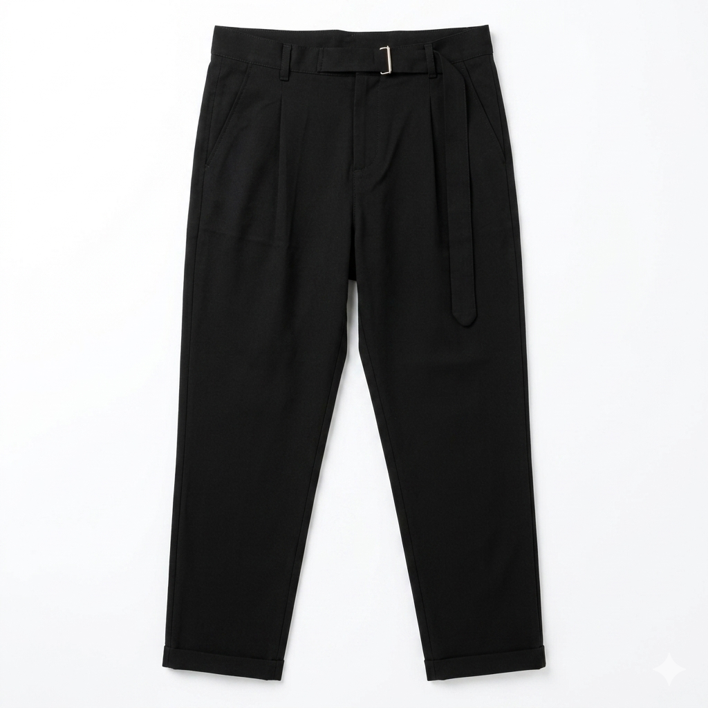 Pants Strap Belt in Black Baggy