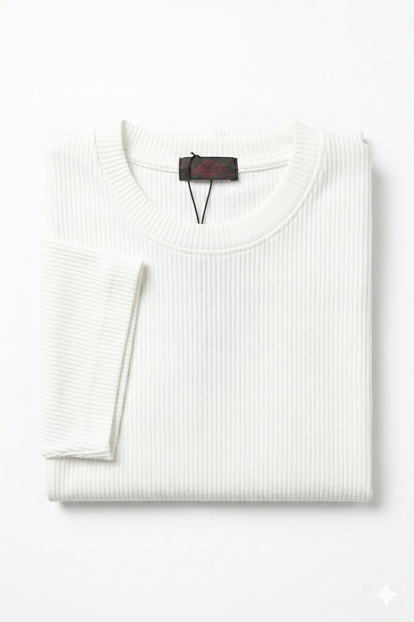 Tshirt Oversize Ribbed in White