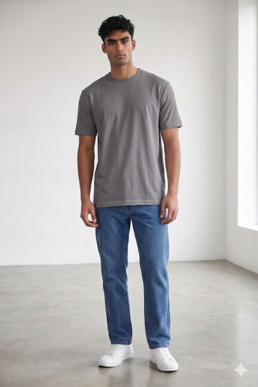 Tshirt Regular Fit In Light Grey