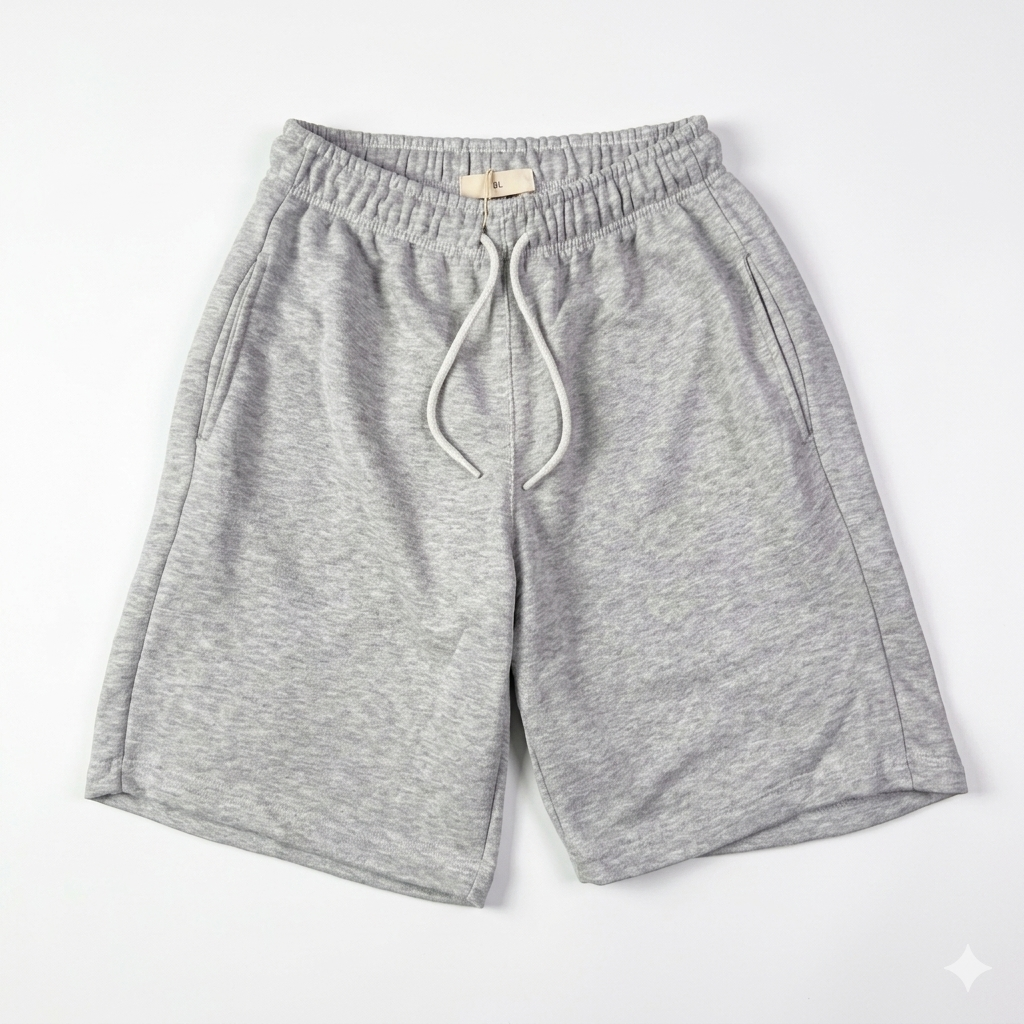 Short Cotton In Light Grey