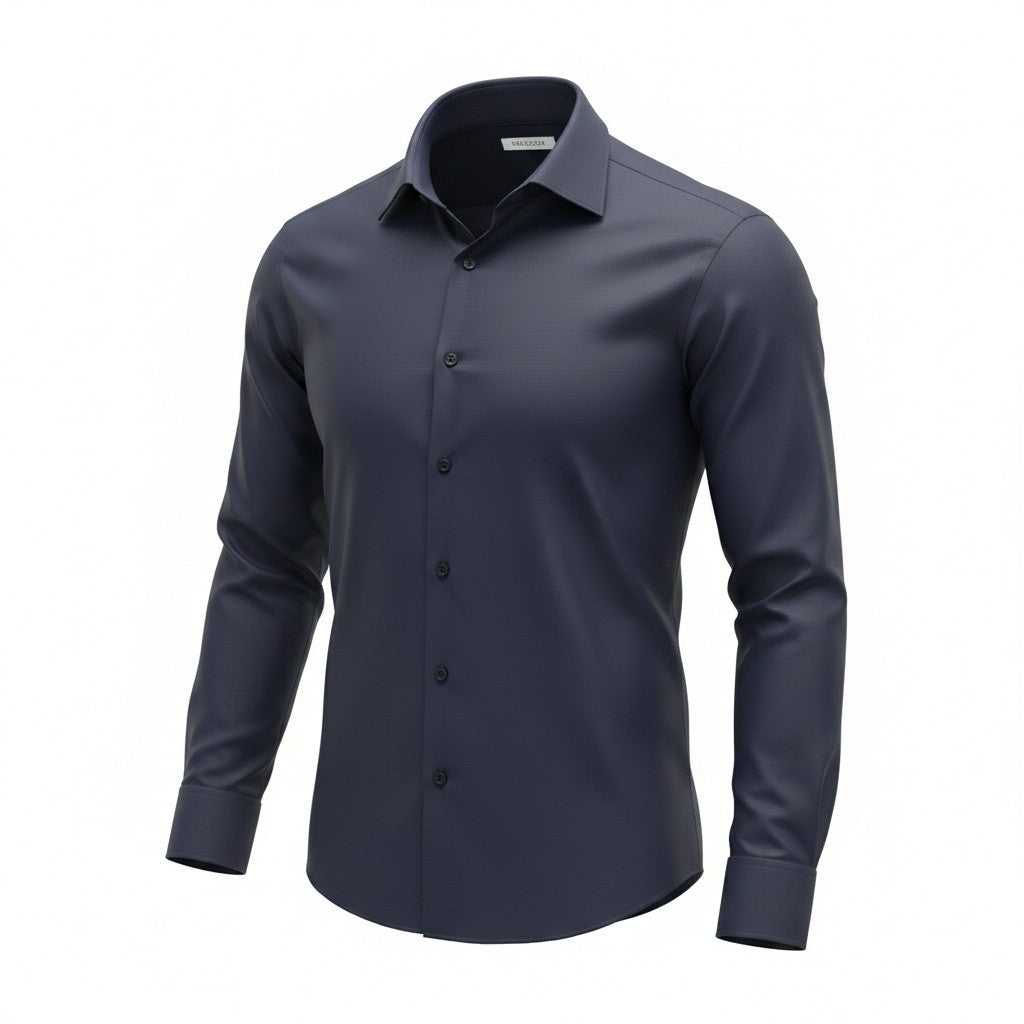 Long Sleeve Shirt Classic in Navy Blue