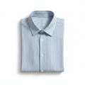 Striped Long Shirt in Blue/White