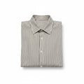 Striped Long Shirt in Brown/White