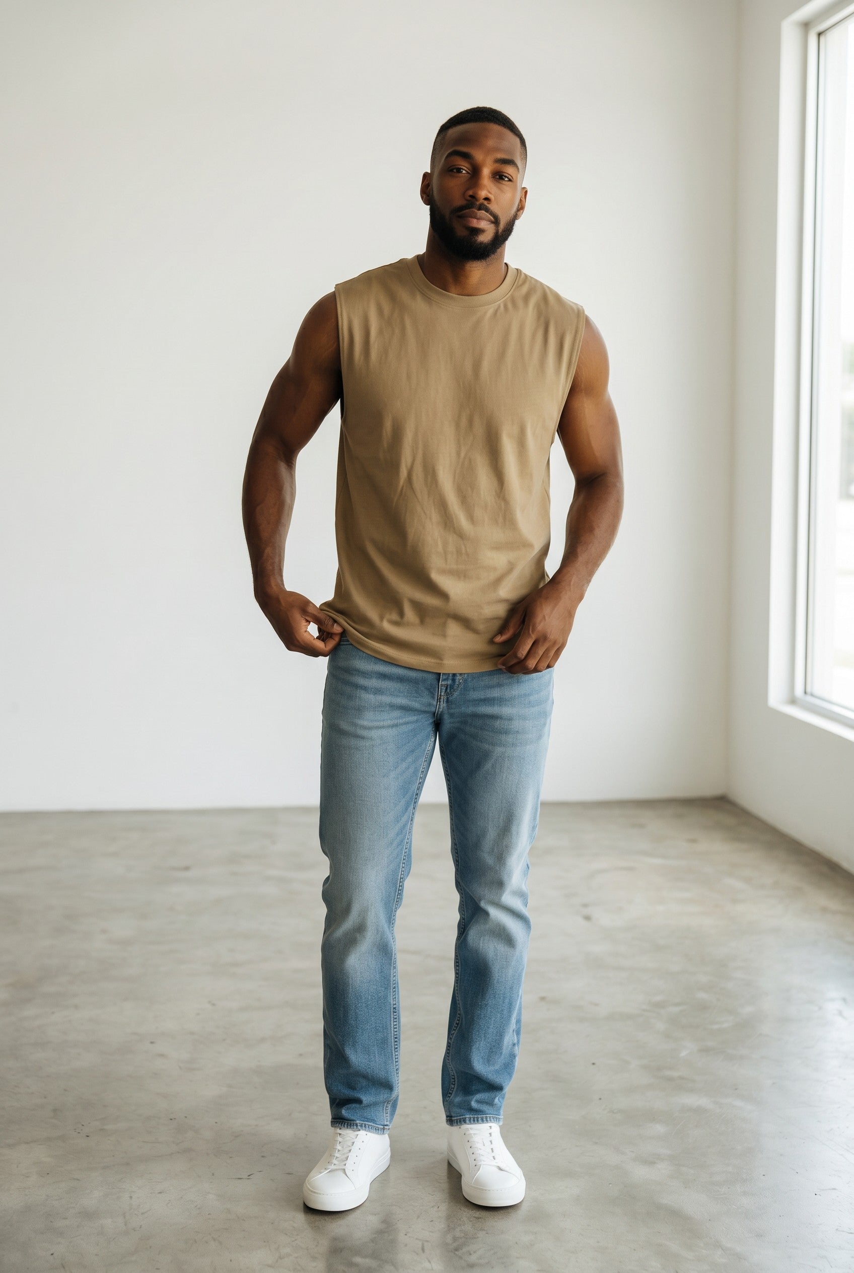Tank Top Oversize in Beige
