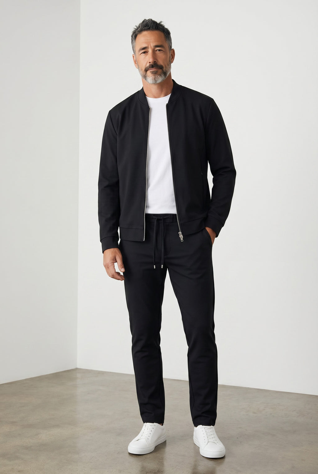 Pants/Jacket Set Co-Ord in Black
